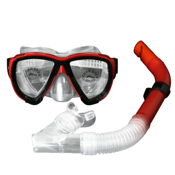 Adult Snorkel Set PVC Glass Swimming Diving Scuba Anti-Fog Goggles Mask US